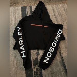Harley Davidson Crop Hoodie